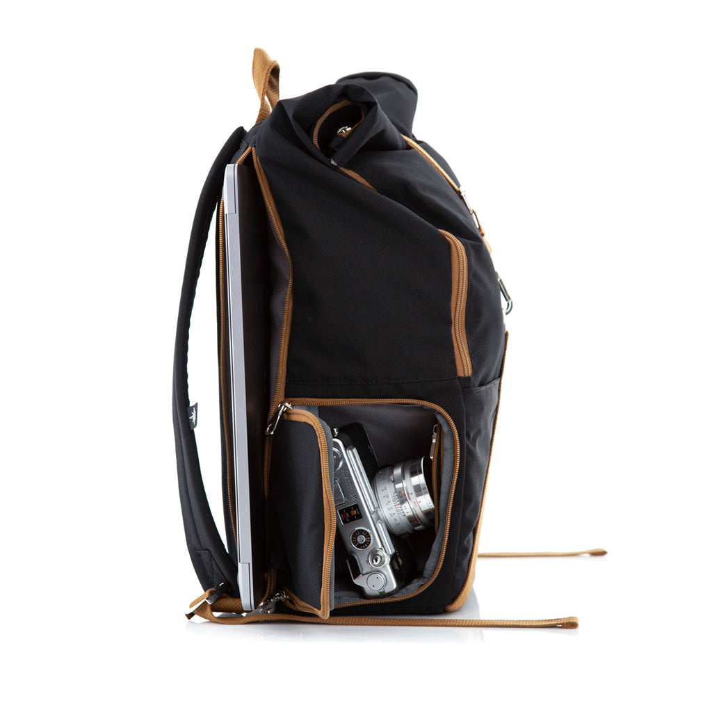 Combo Rolltop 2.0 + Camera Bag Black