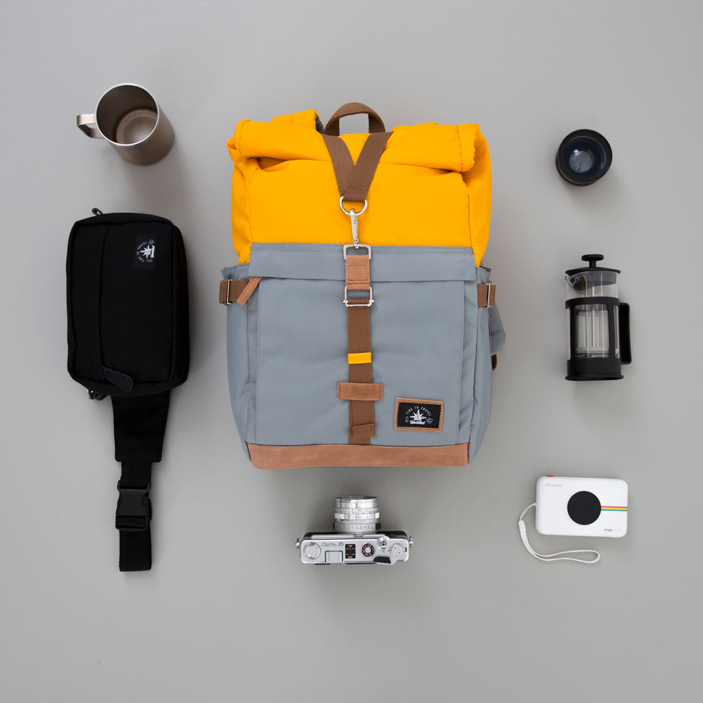 Biker Backpack Dual Mostaza