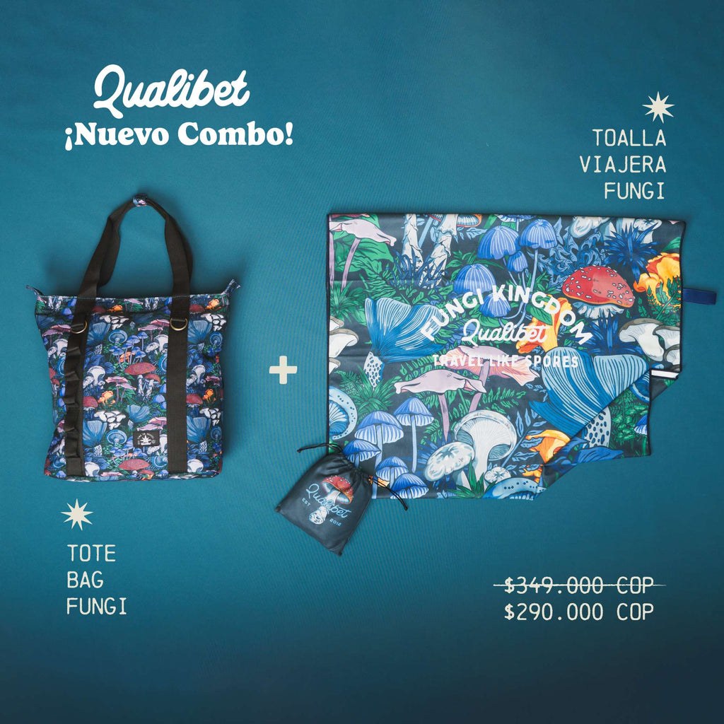 Combo Tote Bag Fungi + Toalla Viajera Fungi