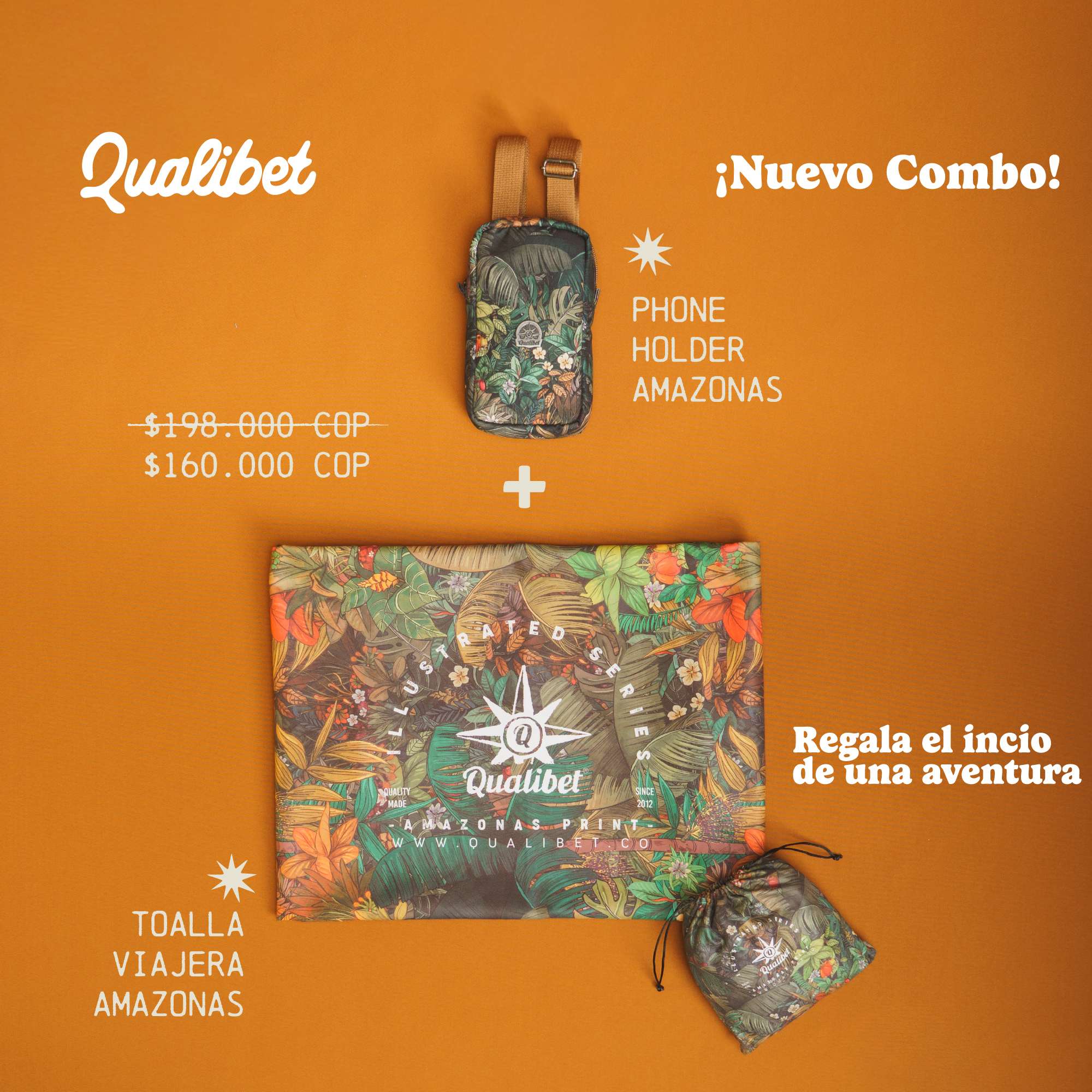 Combo Phone Holder Amazonas + Toalla Viajera Amazonas Imagen principal del producto