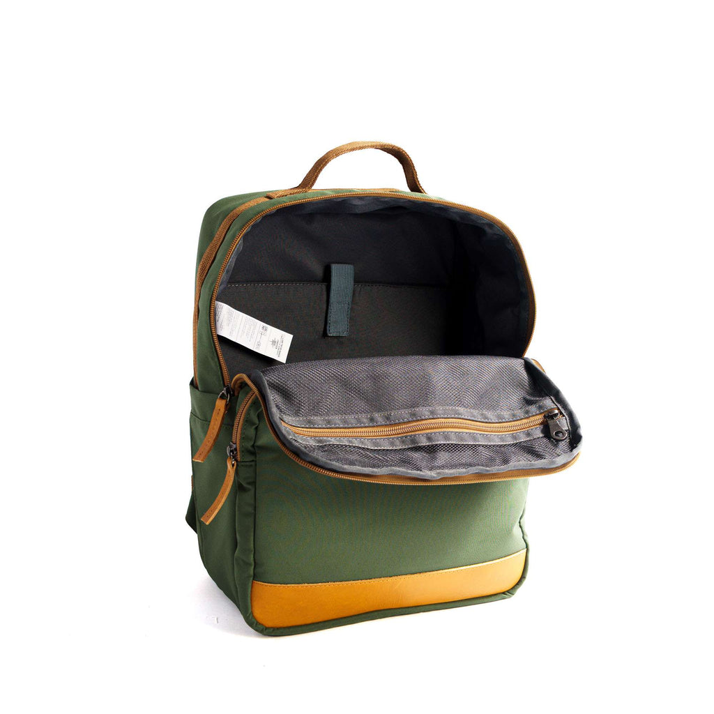 Square Backpack Green