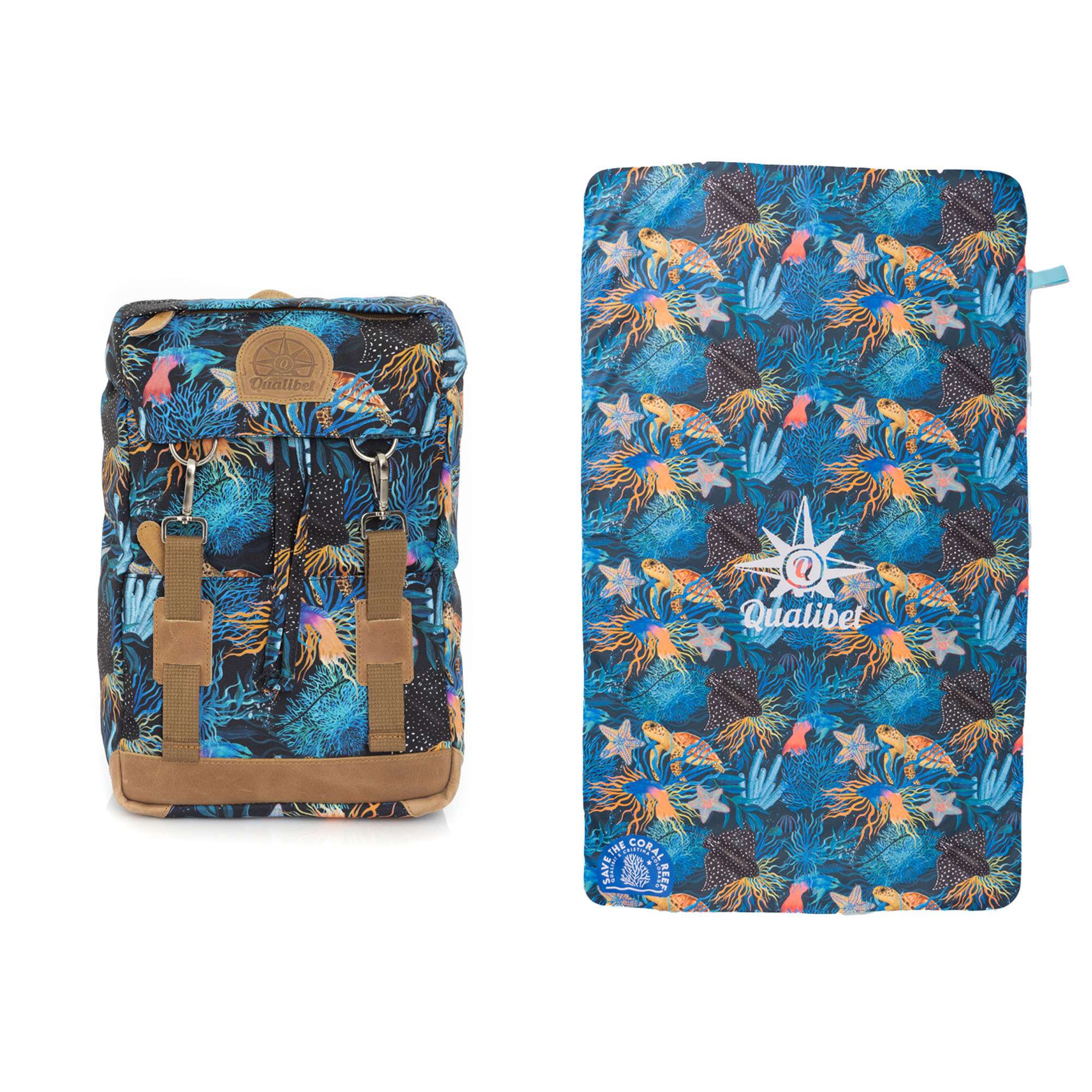 Combo Ride Backpack Mini Coral + Toalla Viajera Coral Imagen secundaria del producto