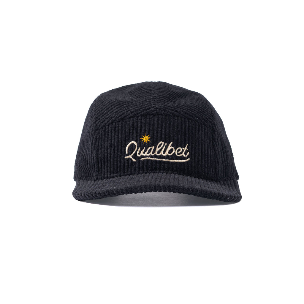 Five Panel Cap Black Corduroy