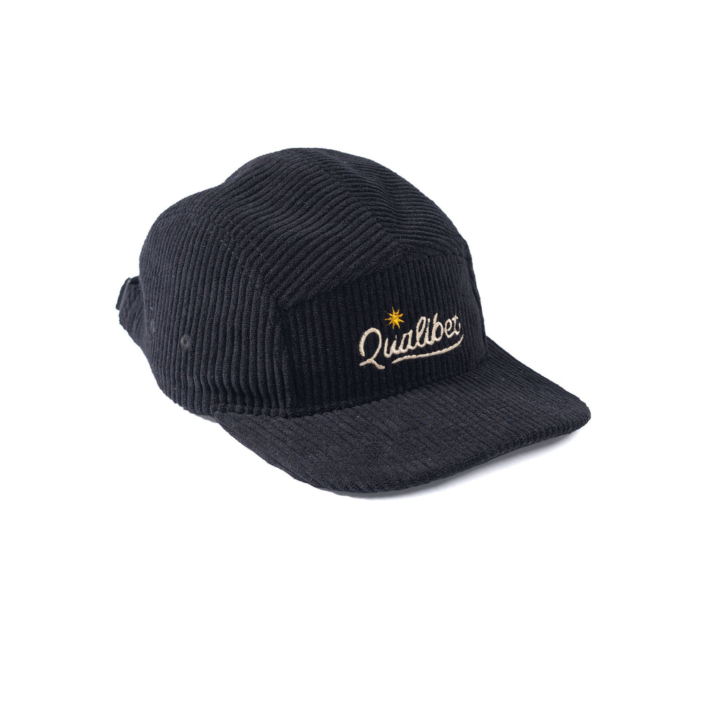 Five Panel Cap Black Corduroy