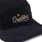 Five Panel Cap Black Corduroy