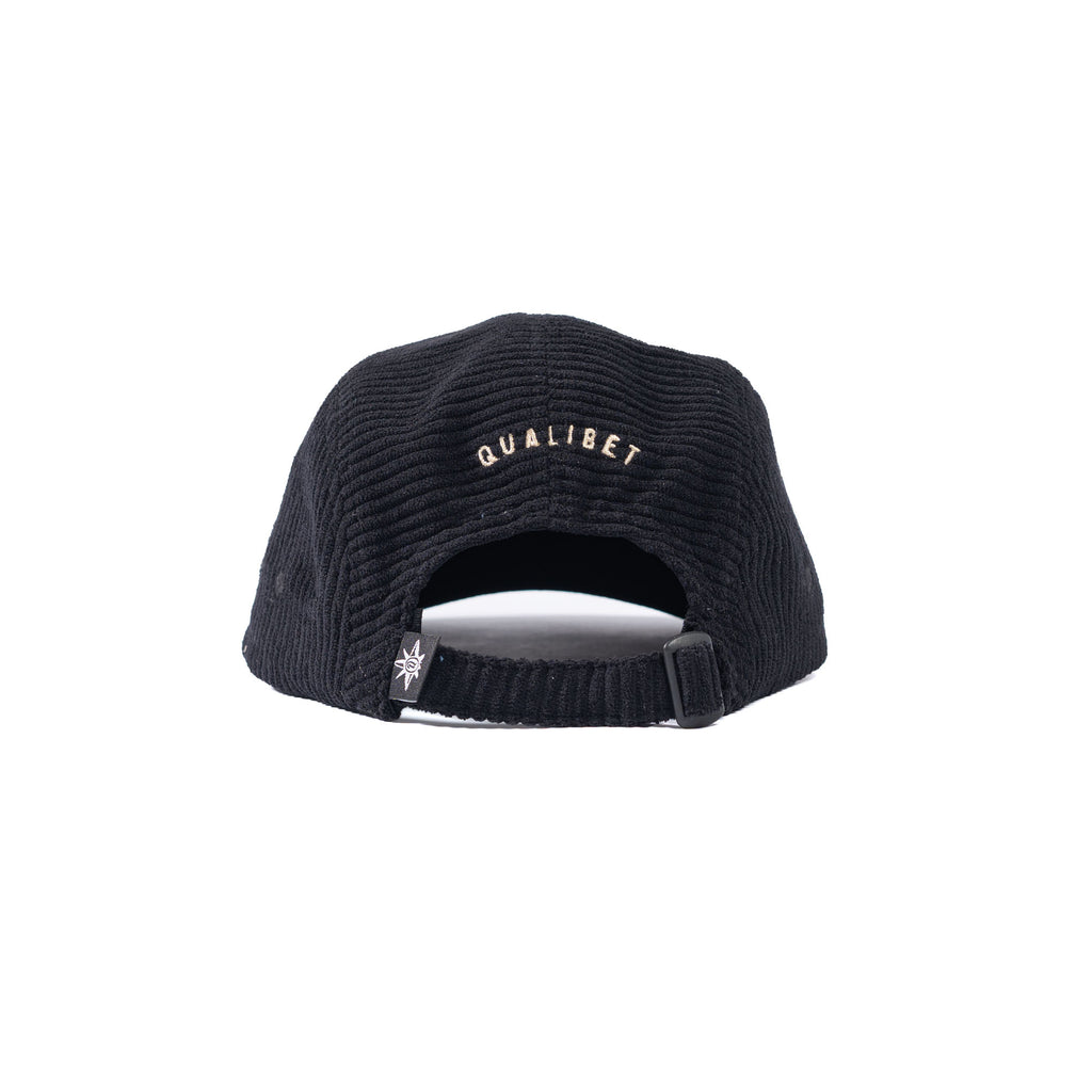 Five Panel Cap Black Corduroy