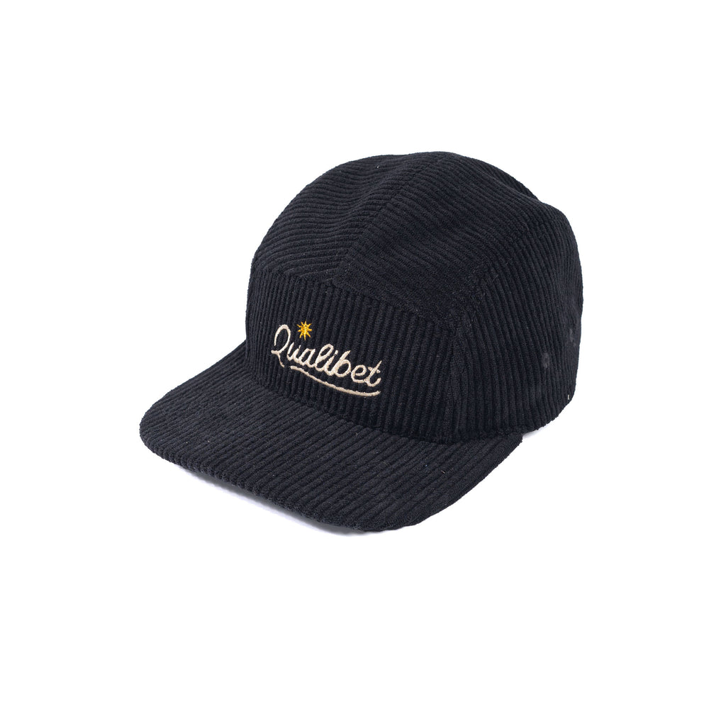 Five Panel Cap Black Corduroy