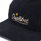 Five Panel Cap Black Corduroy