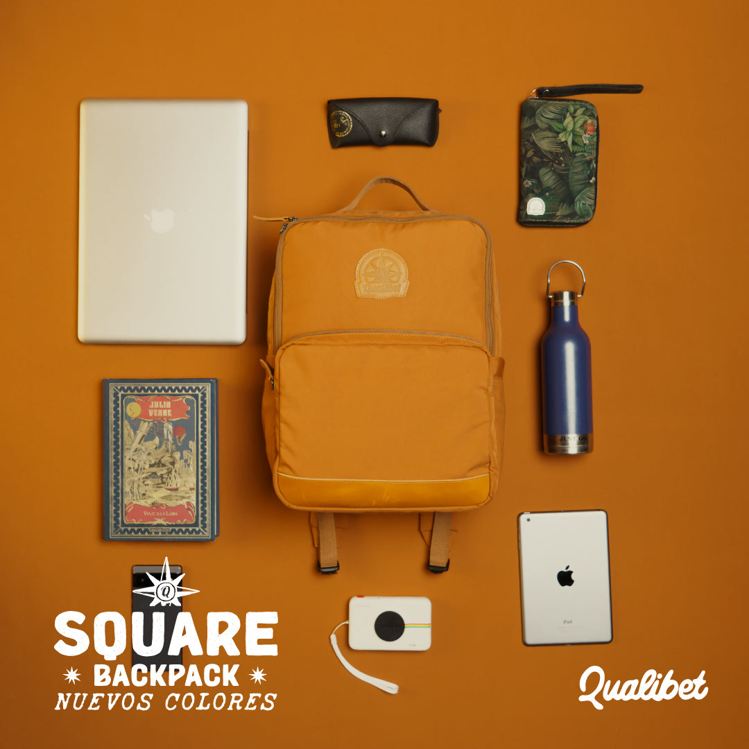 Square Backpack Brown