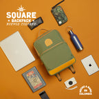 Square Backpack Green