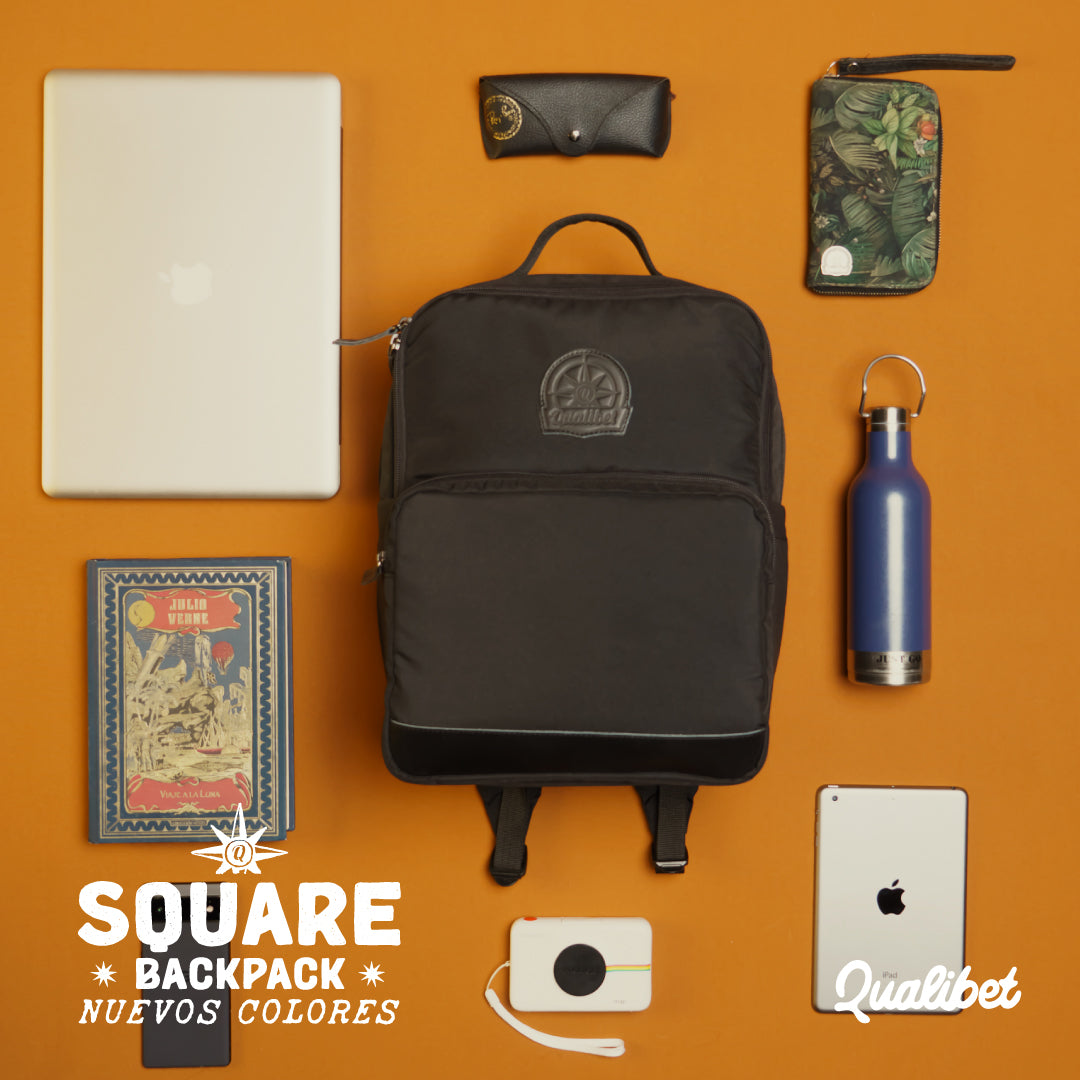 Square Backpack Black