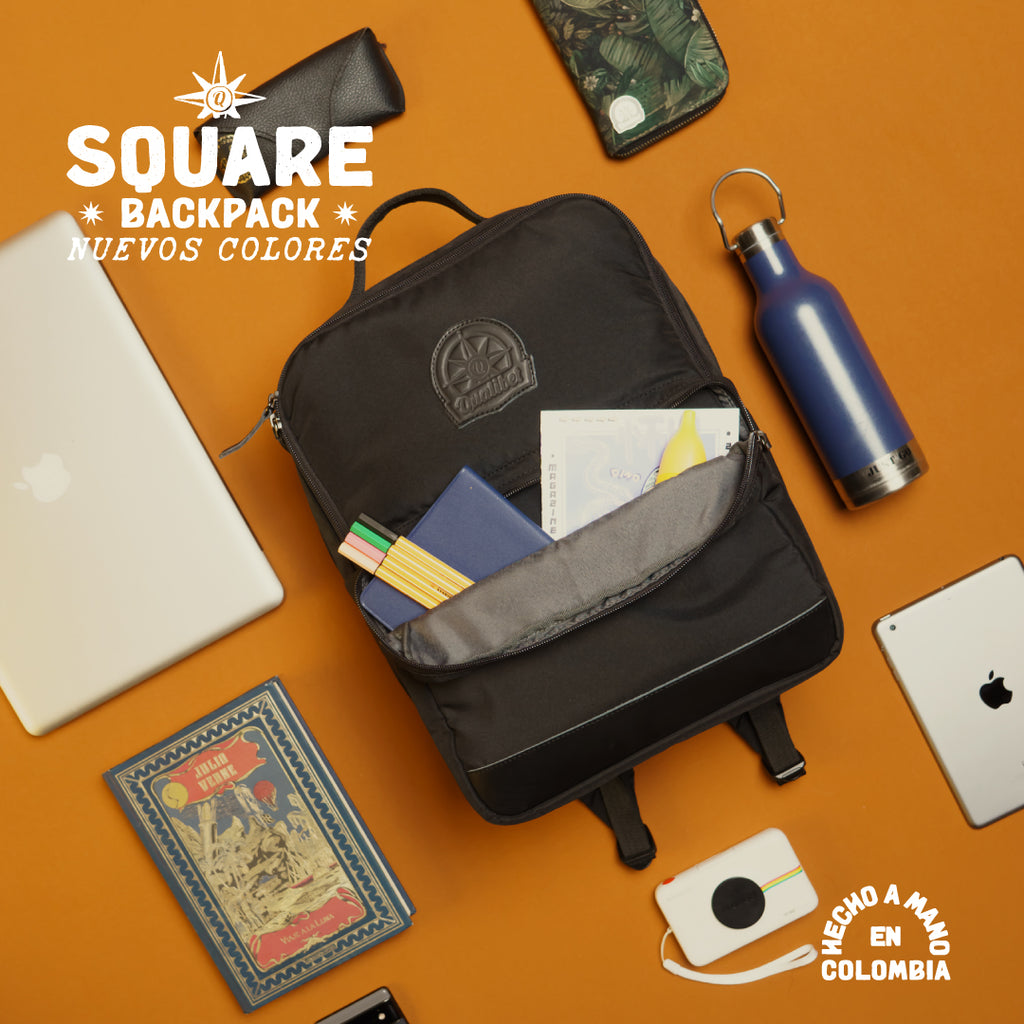 Square Backpack Black