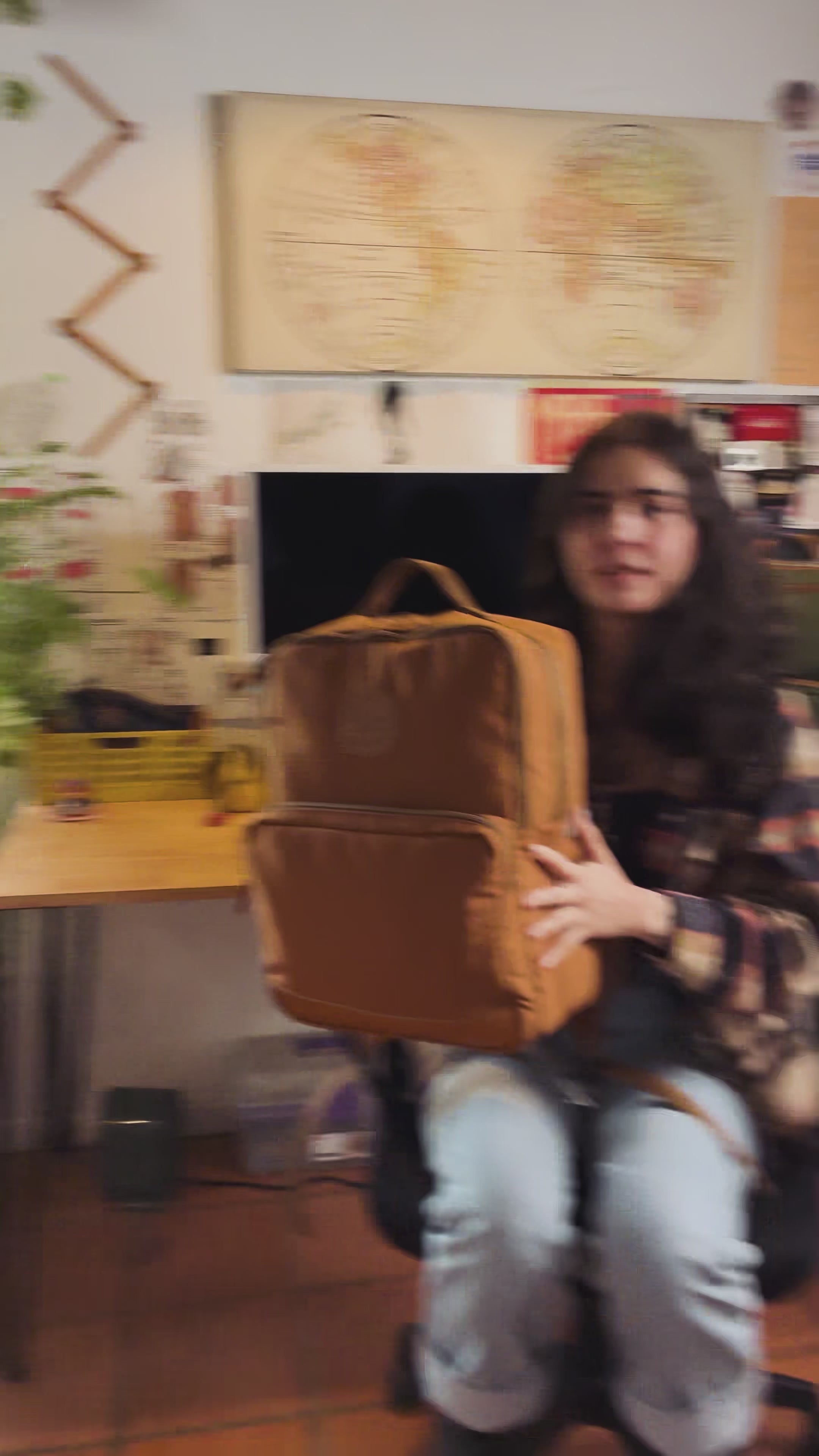 Square Backpack Green